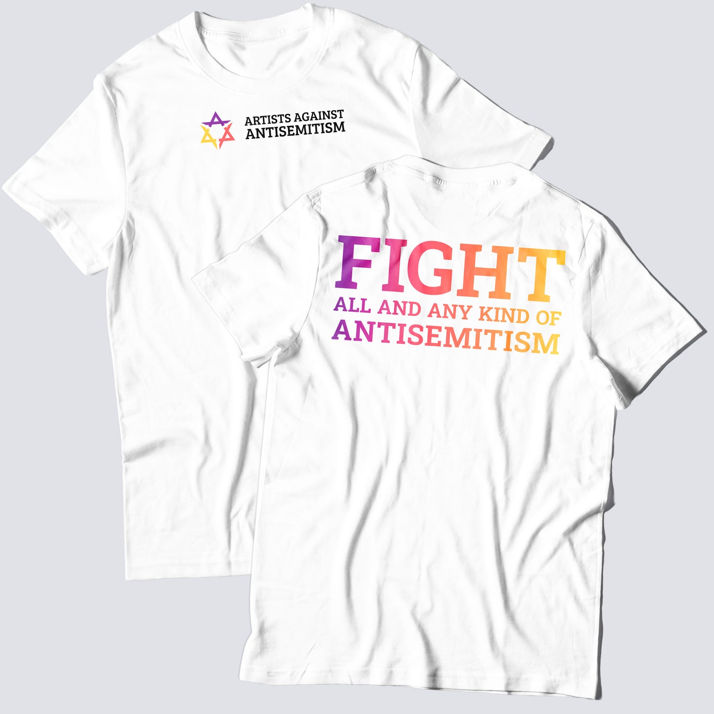 T-Shirt FIGHT ALL AND ANY KIND OF ANTISEMITISM (weiß)