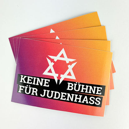 KEINE BÜHNE FÜR JUDENHASS (Sticker, 25 St.)